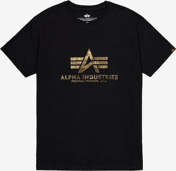 ALPHA INDUSTRIES Shirt in Black: front