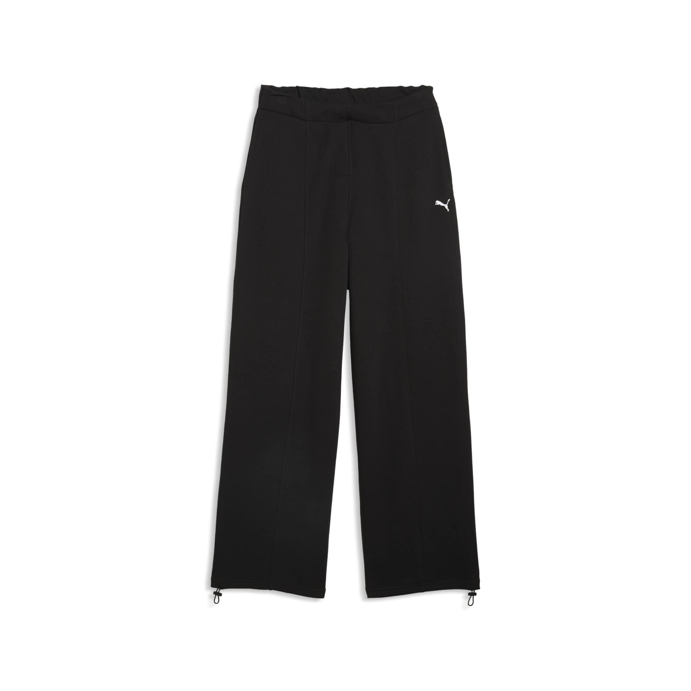 Wide Leg Pantalon 'Essentials' PUMA en noir : devant
