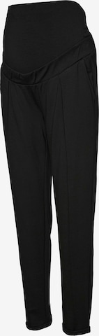 MAMALICIOUSTapered Hlače 'MLLIF' - crna boja: prednji dio