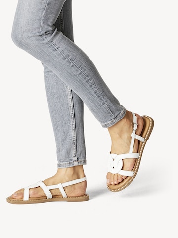 Tamaris Sandalen met riem in Wit