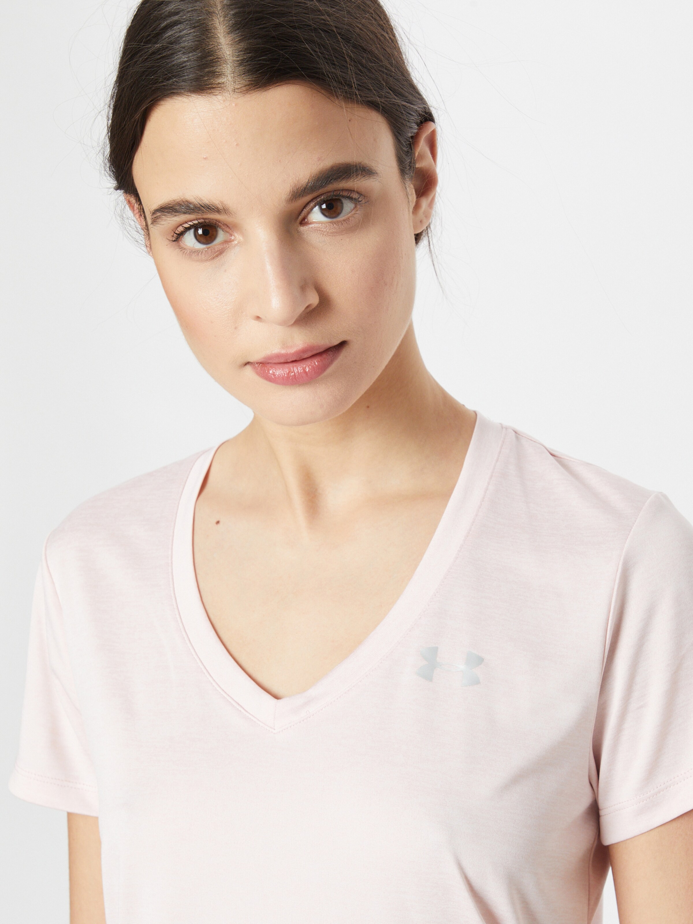 Disciplines sportives T-shirt fonctionnel UNDER ARMOUR en Rose Pastel 