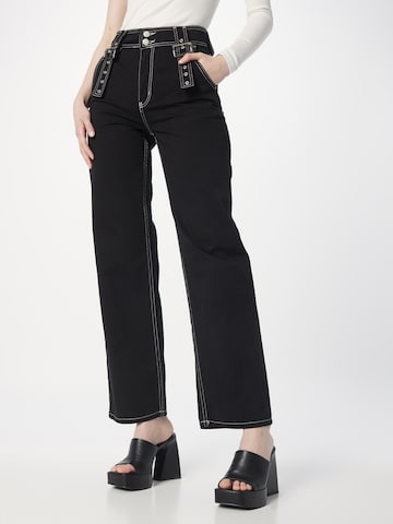 Wide Leg Jean Trendyol en noir : devant