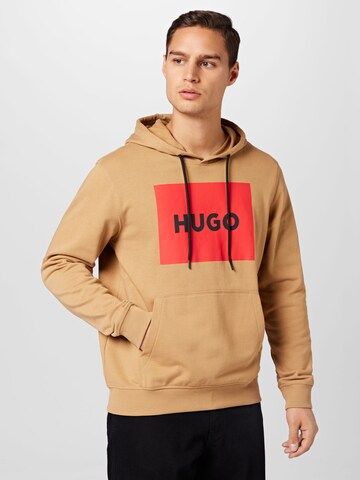 Sweat-shirt 'Duratschi' HUGO en beige : devant