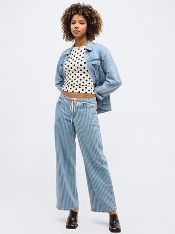 Wide leg Jeans de la Abercrombie & Fitch pe albastru