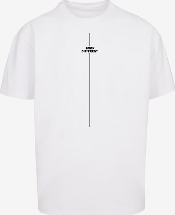 Merchcode Shirt 'Think Different' in Wit: voorkant