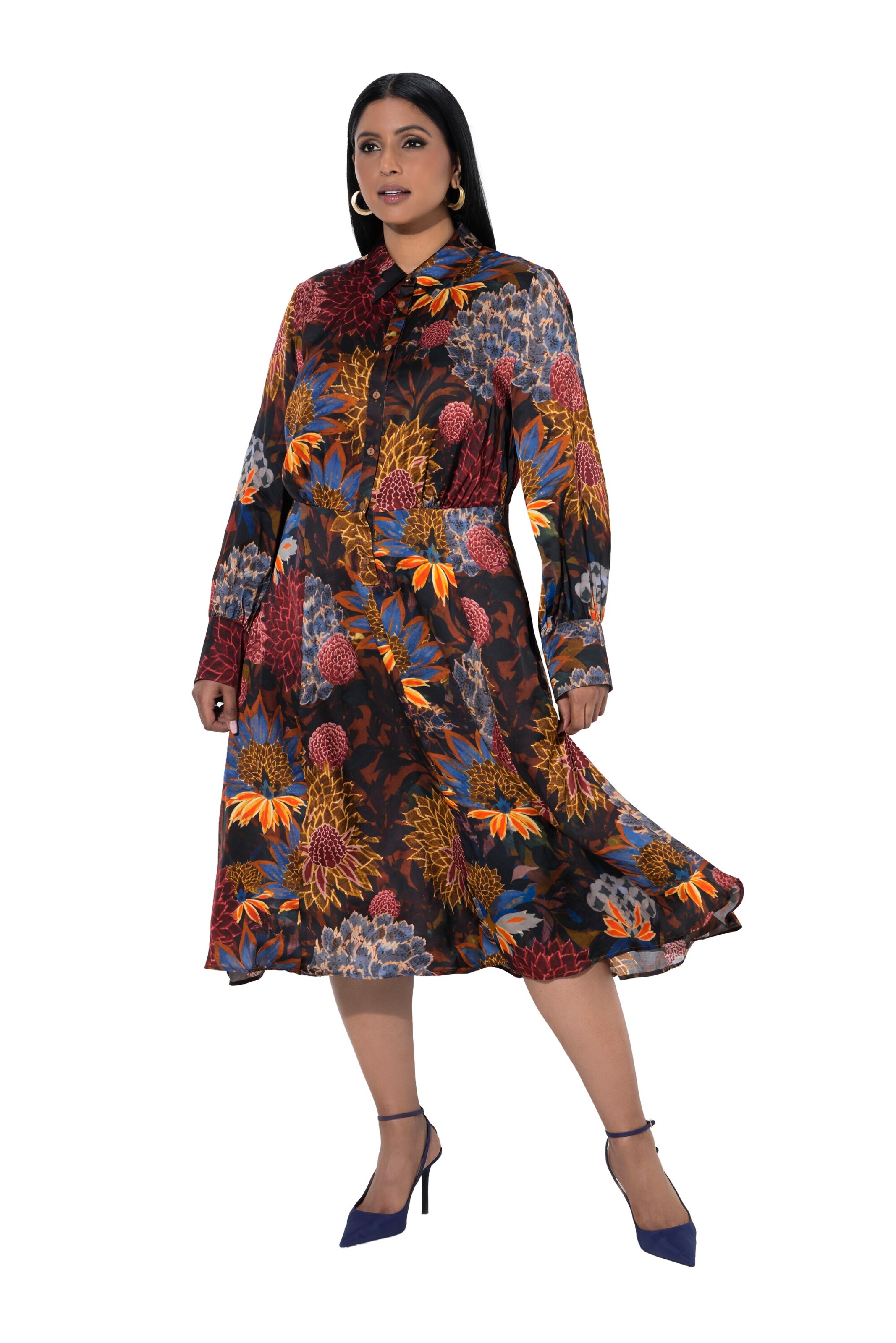 Ulla Popken Kleid in Braun: Vorderseite