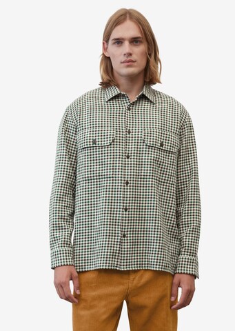 Marc O'Polo Comfort fit Button Up Shirt in Green: front