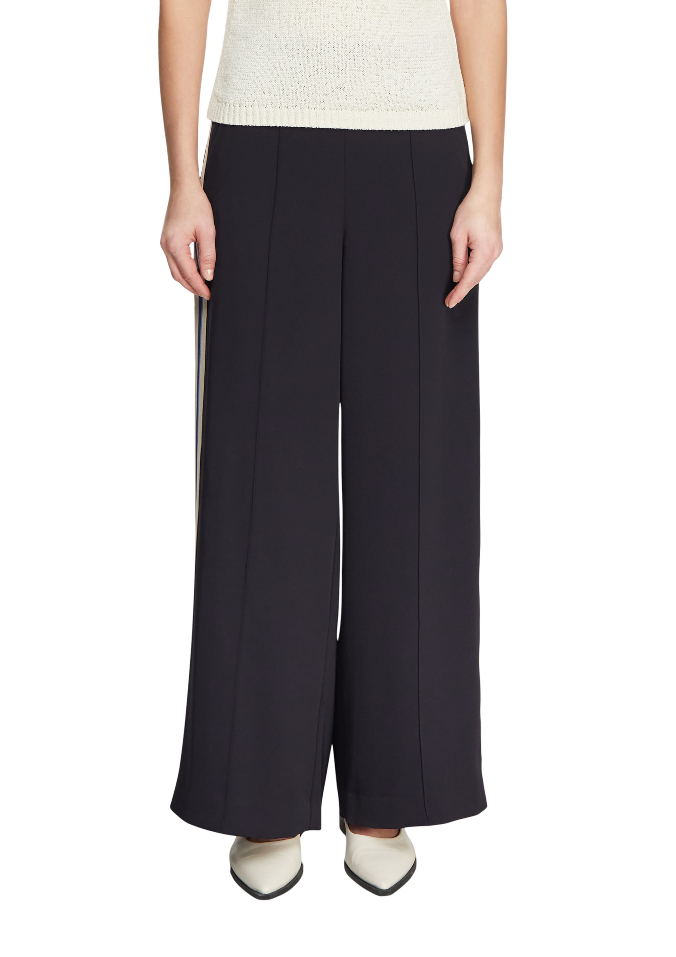 COMMA Wide leg Broek in Blauw