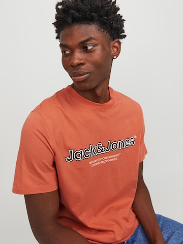 JACK & JONES - Camisa 'LAKEWOOD' em laranja