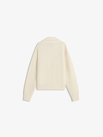 Bershka Pletena jopa | bela barva