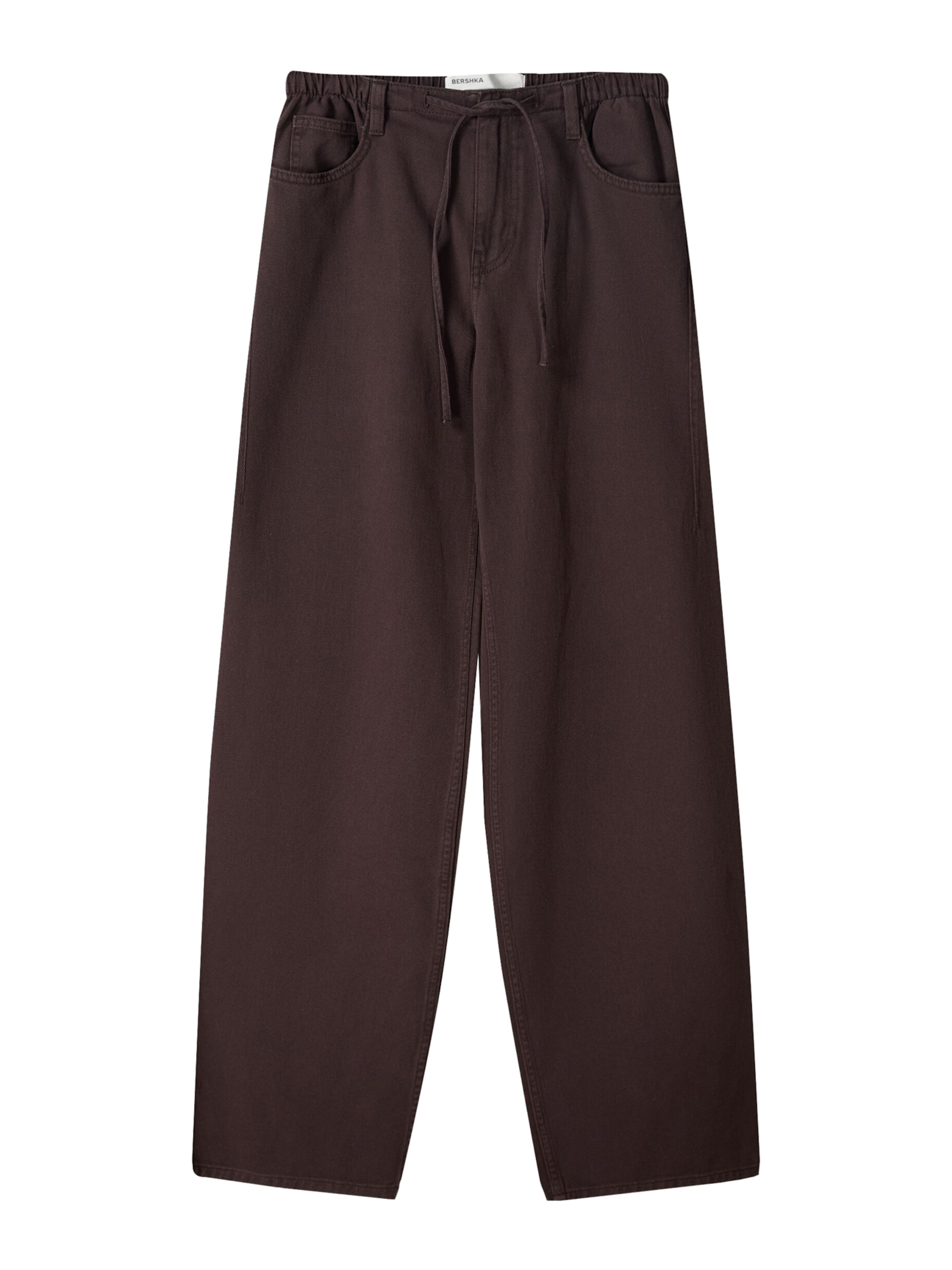 Bershka Широки крачоли Дънки в кафяво: отпред