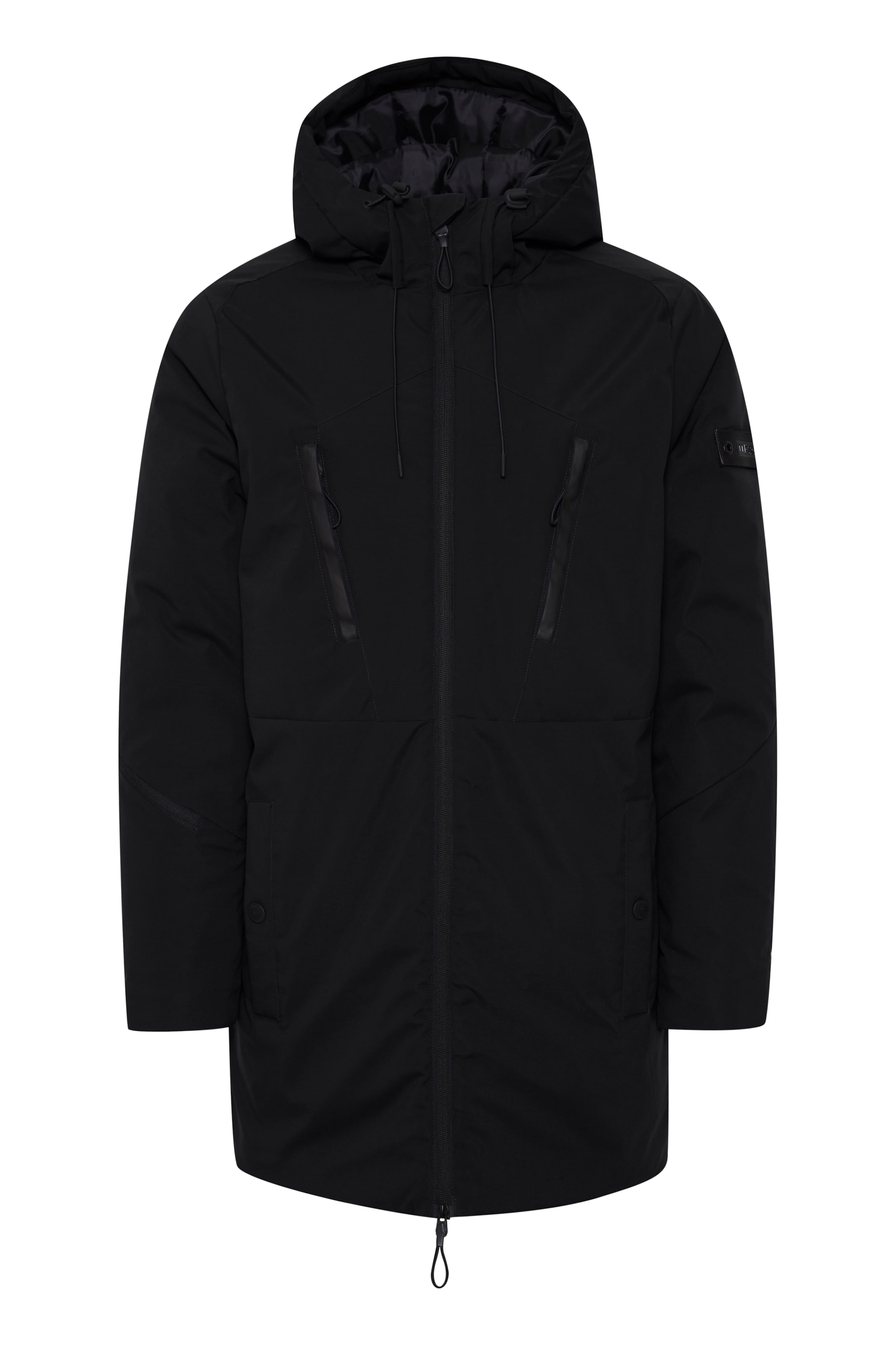 11 Project Winterjas 'PINE' in Zwart: voorkant