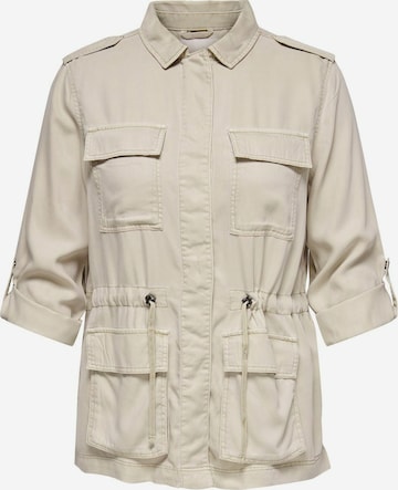 ONLY Carmakoma Between-Season Jacket 'Curvy Utility' in Beige: front