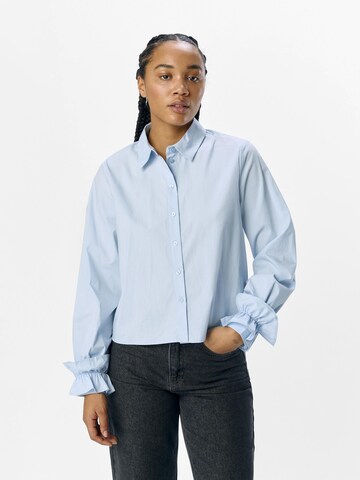 OBJECT Bluse 'RUE' in Blau: Vorderseite
