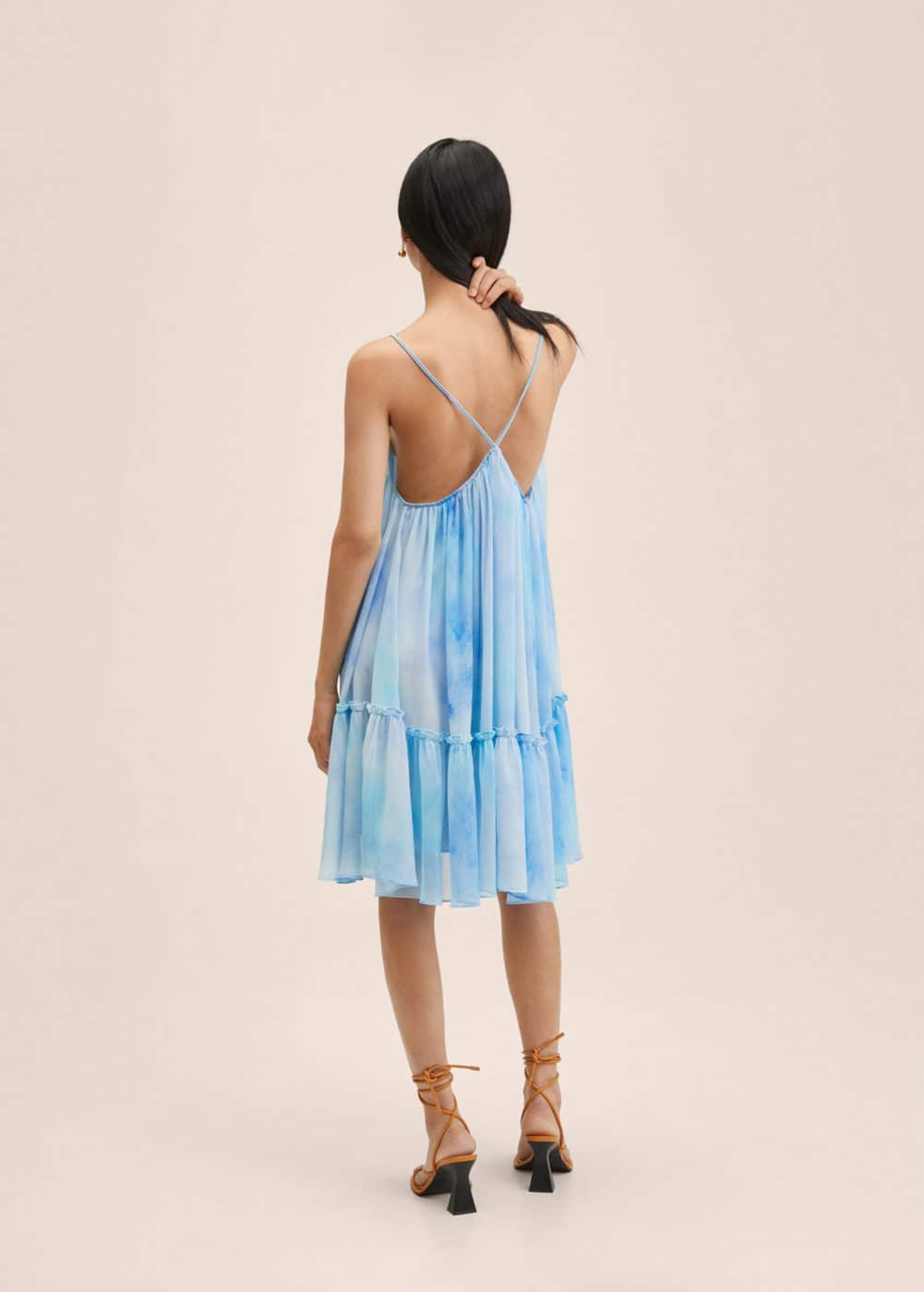 MANGO Jurk Formen in Pastelblauw Lichtblauw ABOUT YOU