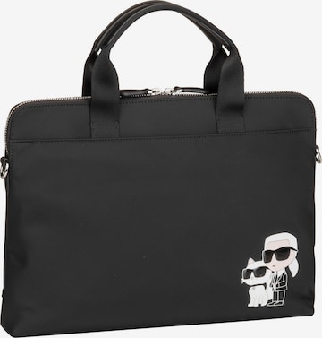Karl Lagerfeld Laptop Bag in Black: front