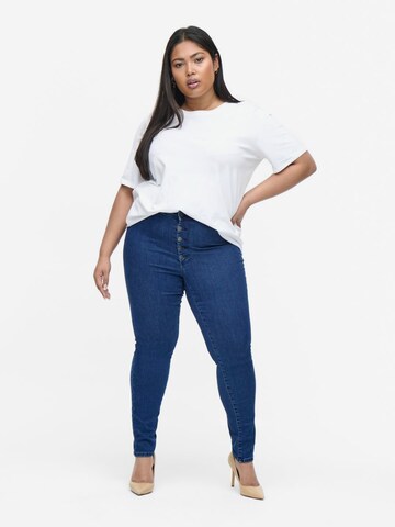 ONLY Carmakoma Skinny Jeans in Blauw