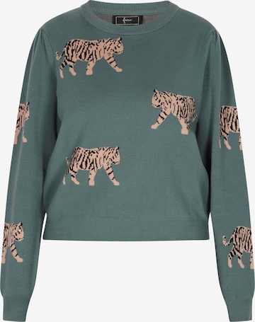 faina - Pullover em verde: frente