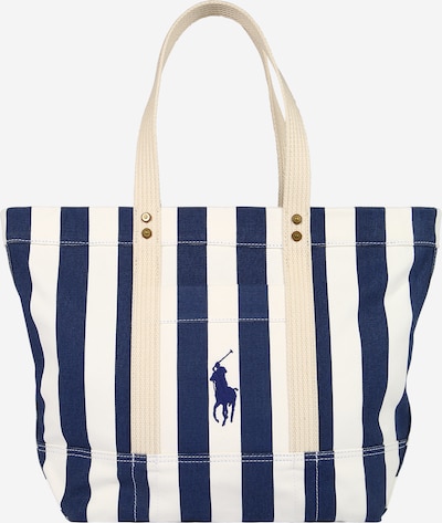 POLO RALPH LAUREN "Чанта тип ""Shopper""" в бежово / синьо / бяло, Преглед на продукта