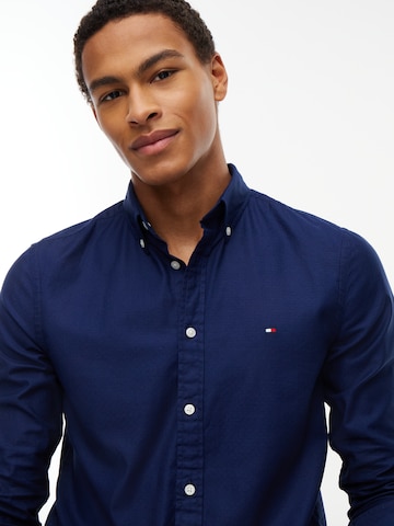 TOMMY HILFIGER Slim fit Πουκάμισο για το γραφείο 'FLEX' σε μπλε