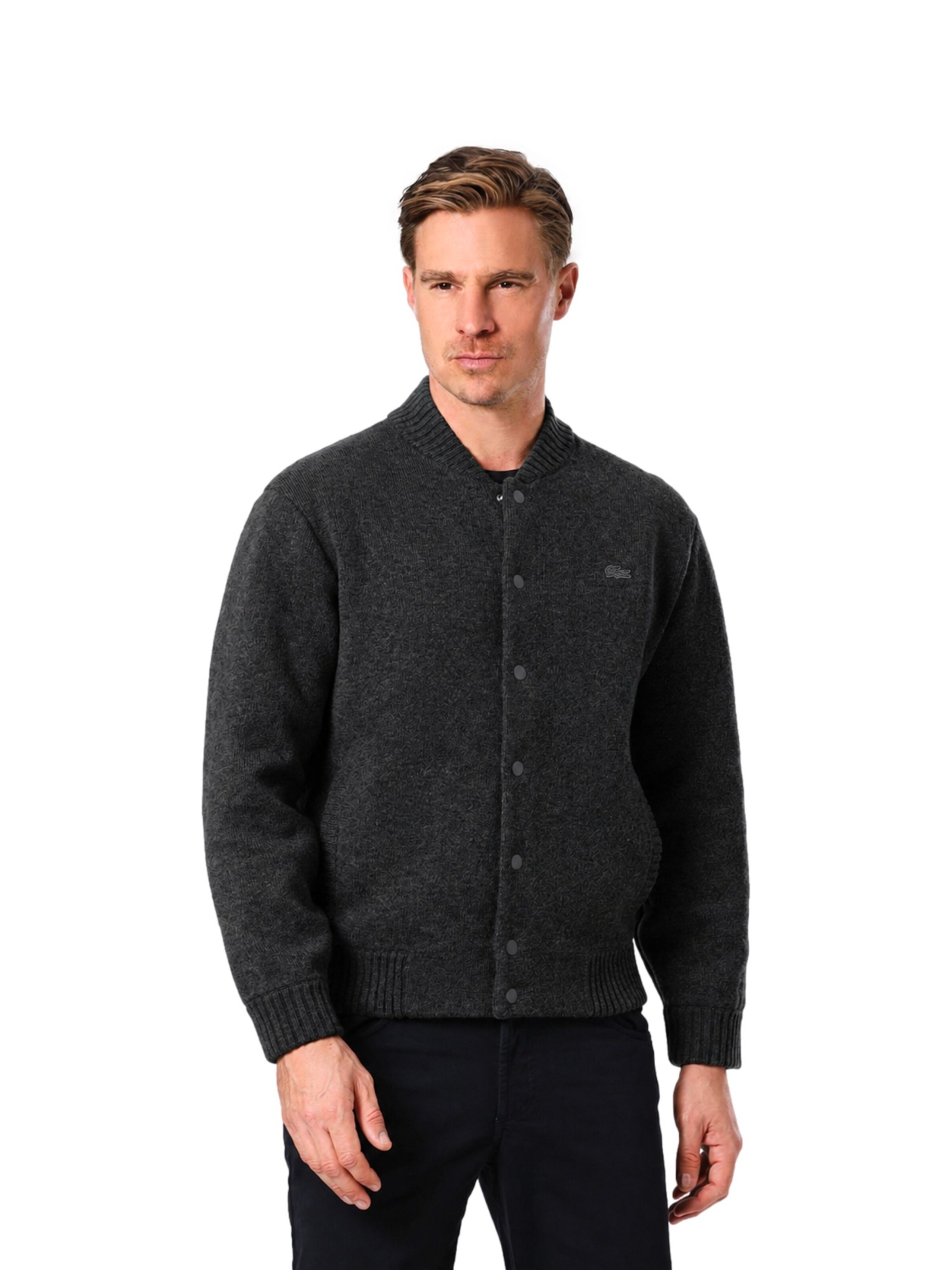 LACOSTE Between-Season Jacket in Grey: front