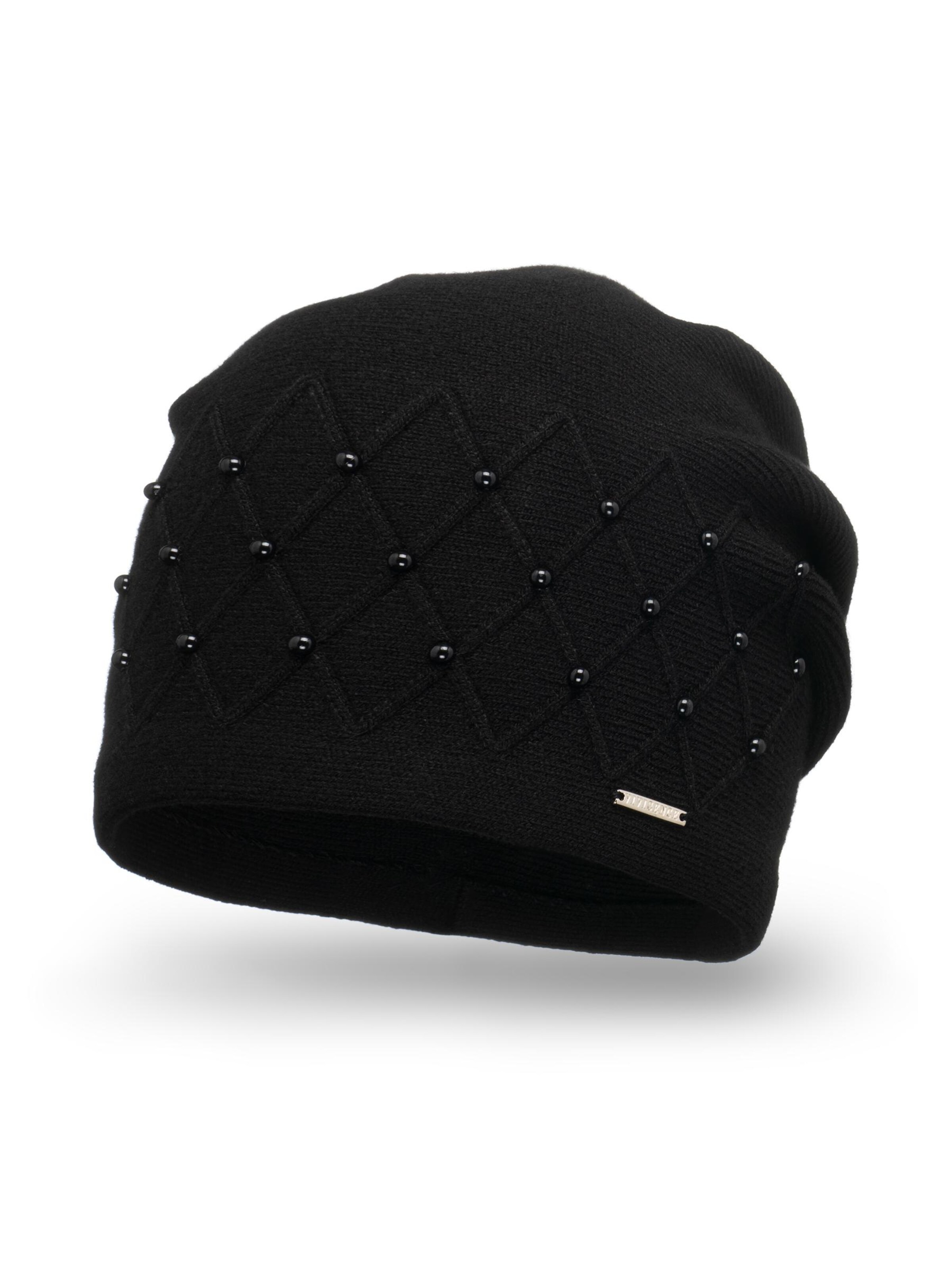 Vivisence Beanie '7002' in Black: front