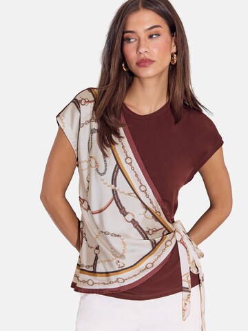 Lipsy Shirt in Brown: front