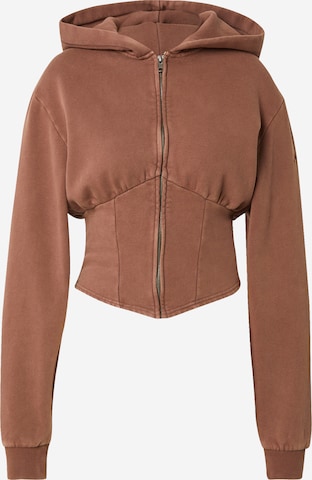 Giacca di felpa di GUESS Originals in marrone: frontale