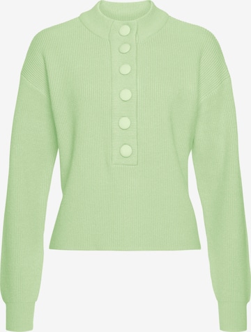 LASCANA Sweater in Green: front