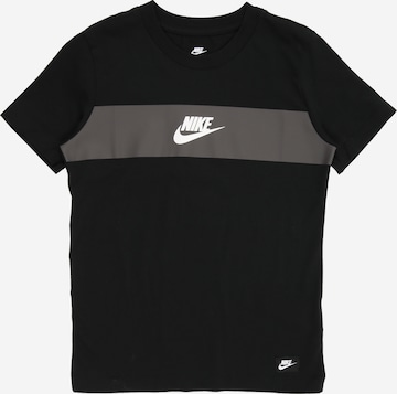 Nike Sportswear Majica 'BRANDMARK' | črna barva: sprednja stran