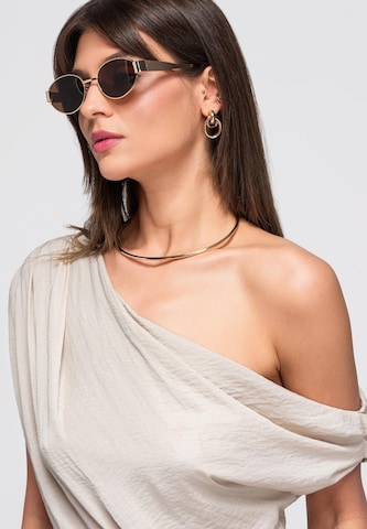 Ombre Bluse in Beige