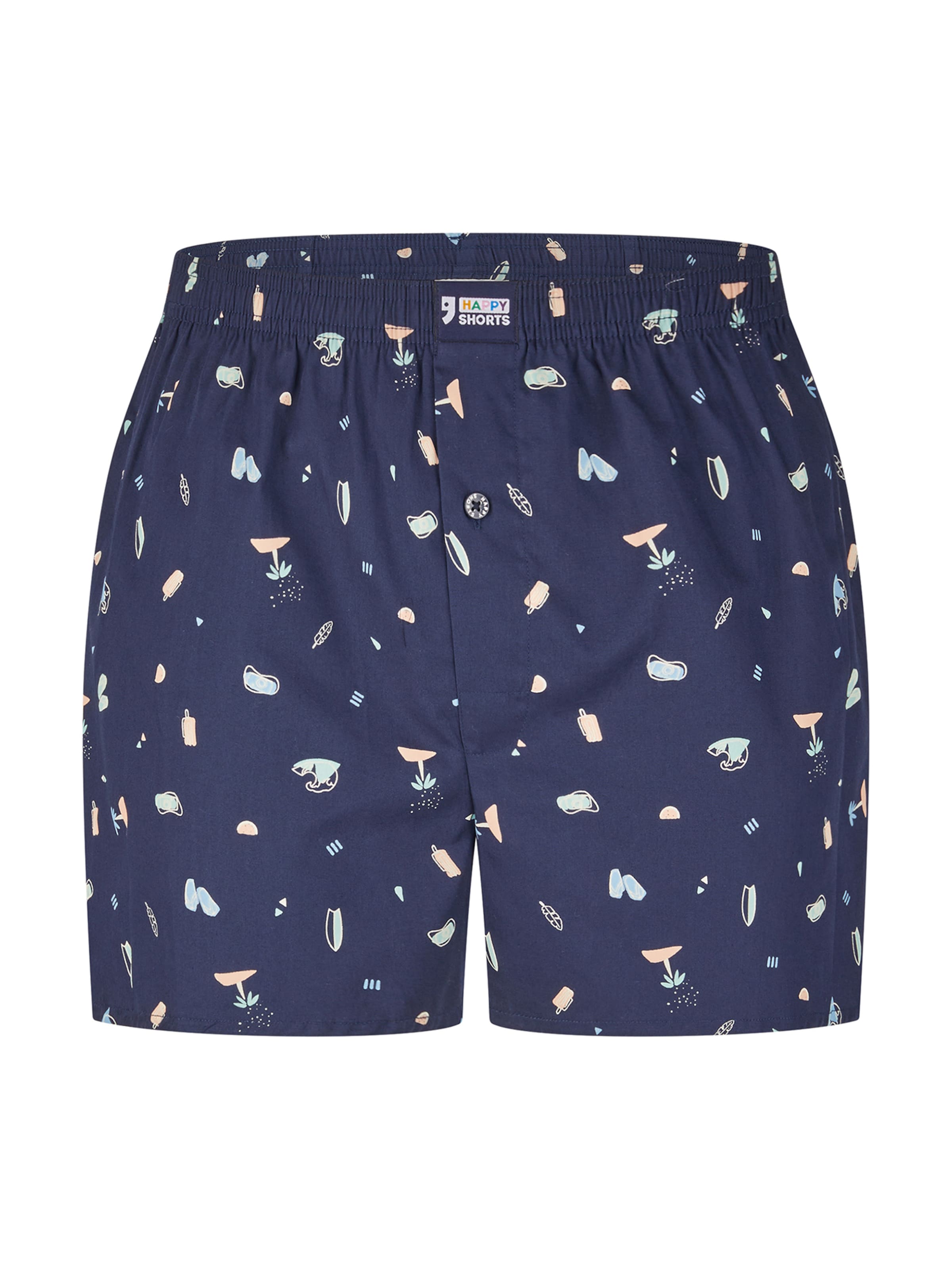Boxers ' Motiv Mix ' Happy Shorts en bleu