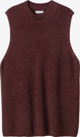 SHEEGO Knitted Vest in Red: front