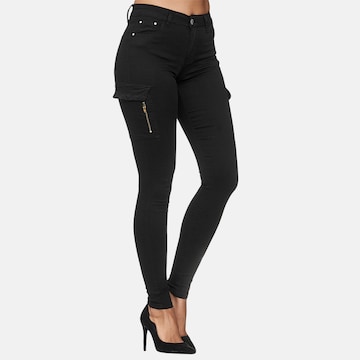 Elara Skinny Cargobroek in Zwart