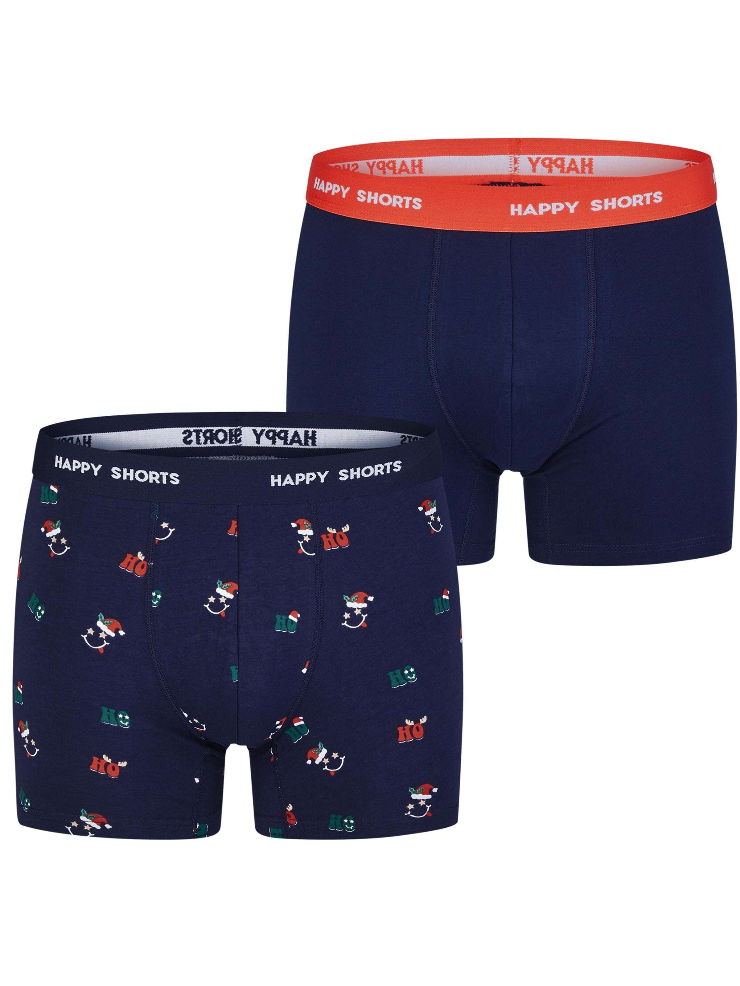 Boxers 'Christmas' Happy Shorts en bleu : devant