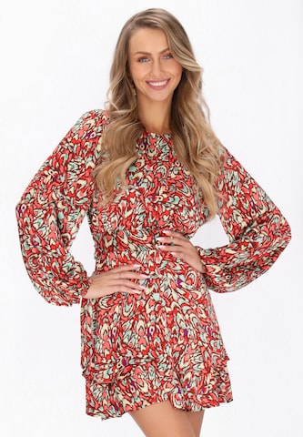 Robe IZIA en rouge : devant