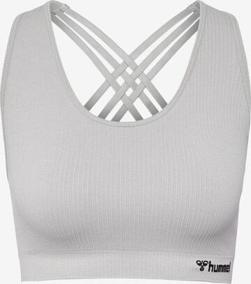 Hummel Bralette Sports Bra 'Rest' in Grey: front