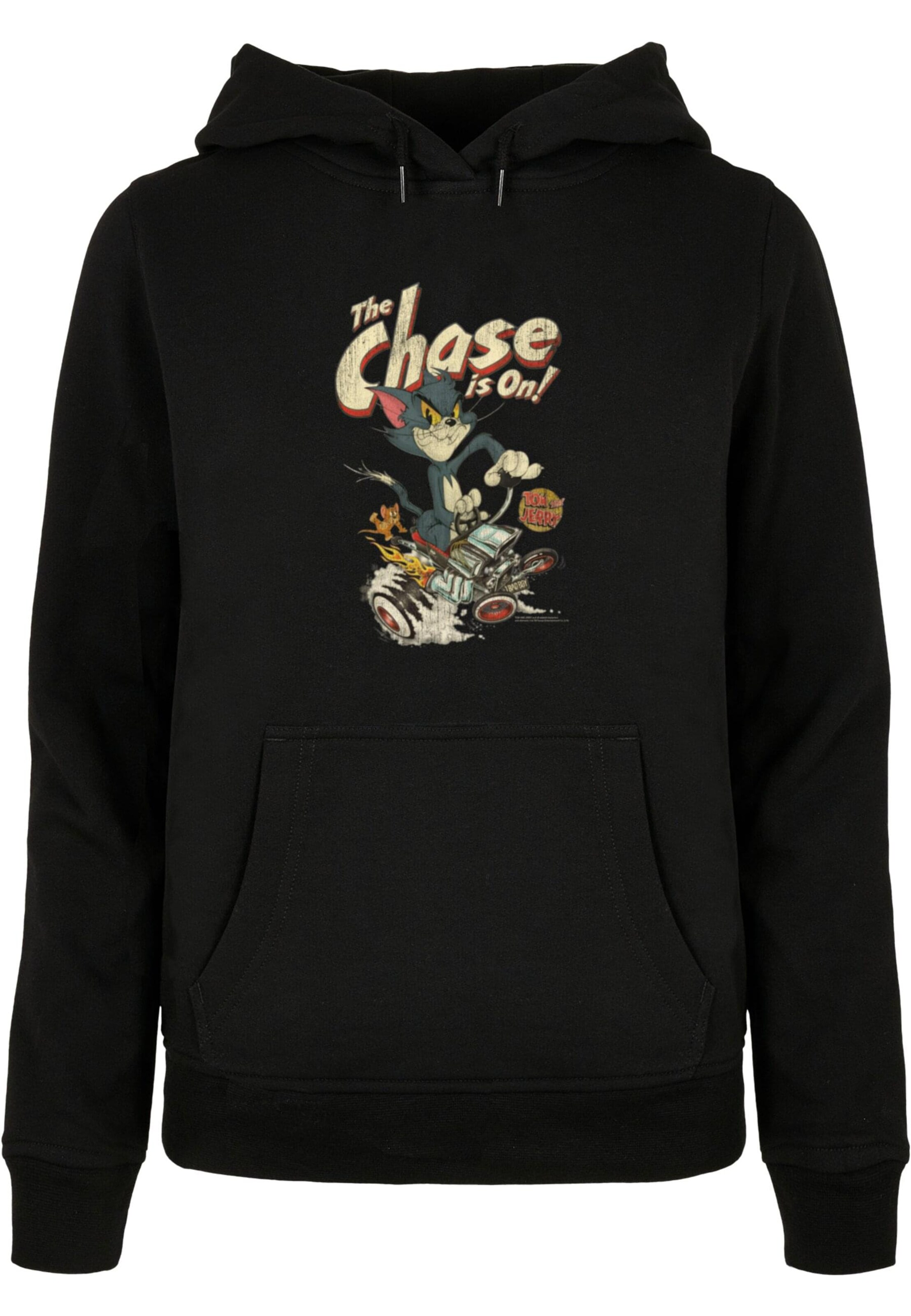 ABSOLUTE CULT Sweatshirt 'Tom And Jerry - The Chase Is On' in Schwarz: Vorderseite
