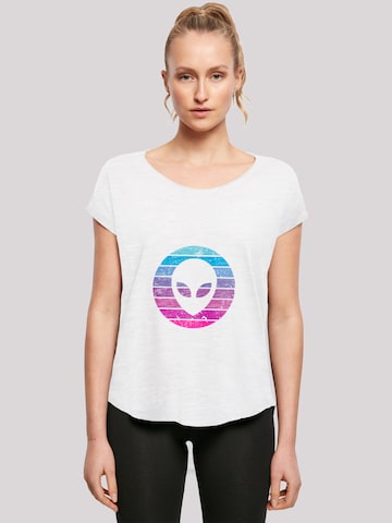 F4NT4STIC Shirt 'Alien Kopf' in Wit: voorkant