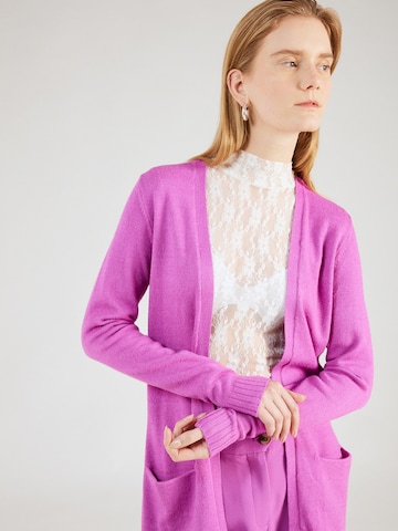 VILA Knit Cardigan 'Ril' in Purple