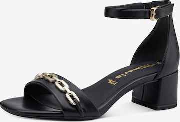 TAMARIS Strap sandal in Black: front