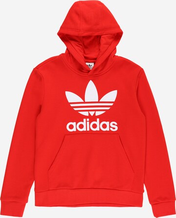 ADIDAS ORIGINALS Суичър 'Trefoil' в червено: отпред