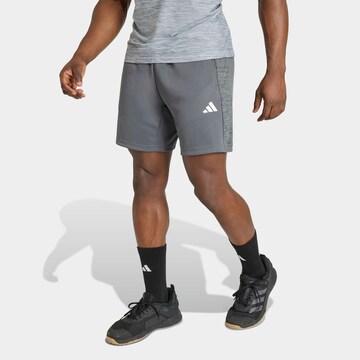 ADIDAS PERFORMANCE Regular Workout Pants in Grey: front