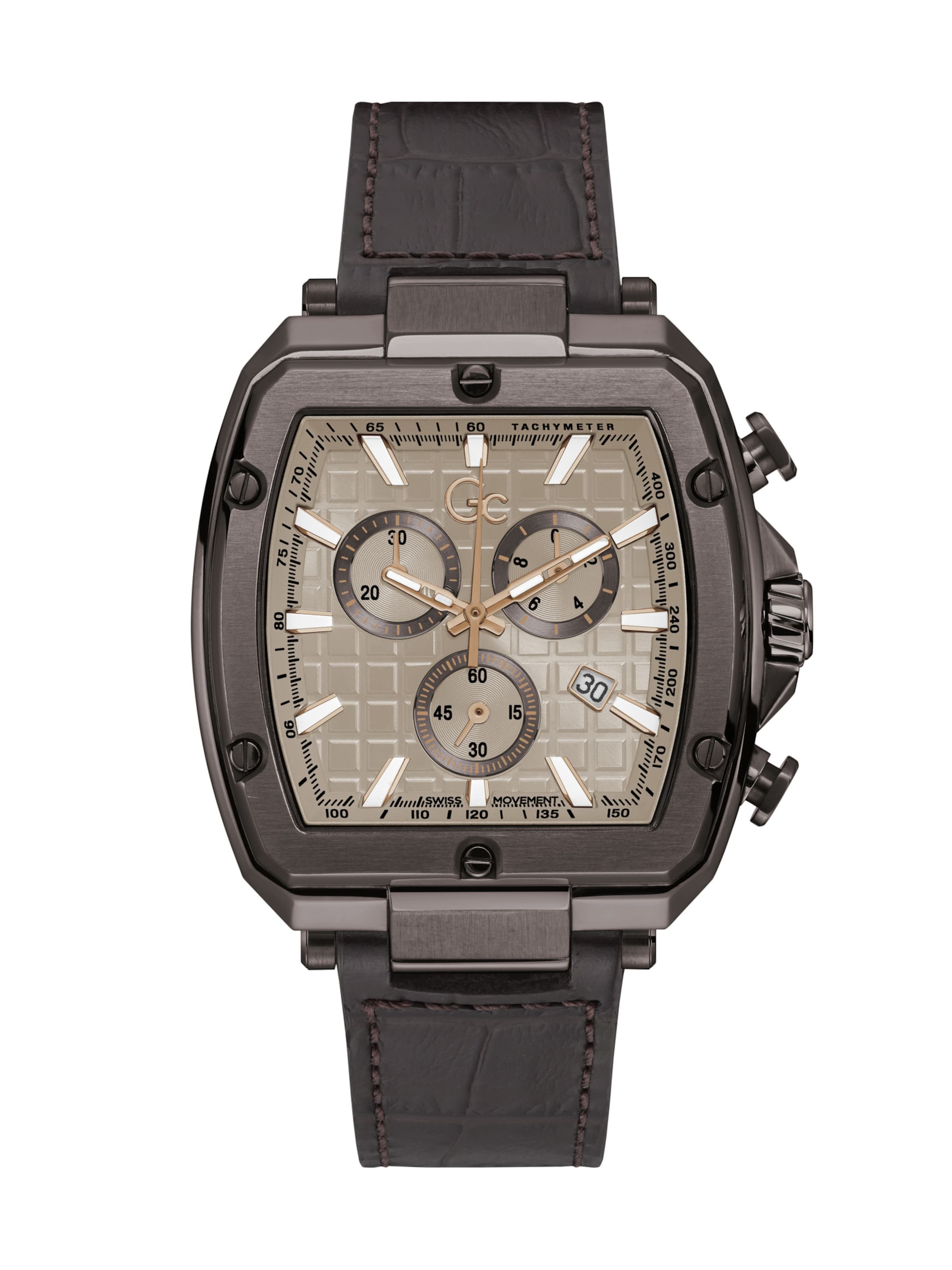 Gc Analoog horloge in Bruin: voorkant