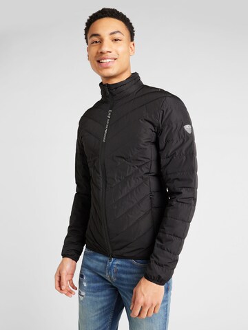 Veste mi-saison EA7 Emporio Armani en noir : devant