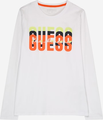 T-Shirt GUESS en blanc : devant