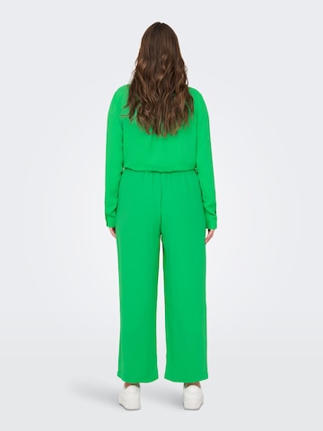 ONLY Carmakoma Wide leg Pleat-Front Pants 'Joleen Jackie' in Green