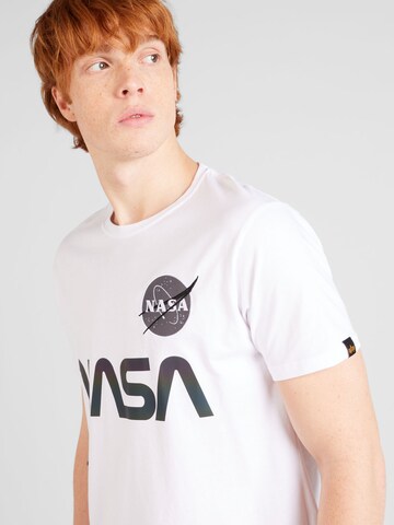 ALPHA INDUSTRIES T-Shirt 'NASA' in Weiß