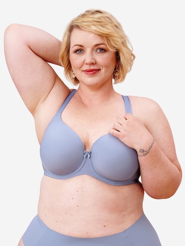 SugarShape T-shirt Bra 'True' in Blue: front