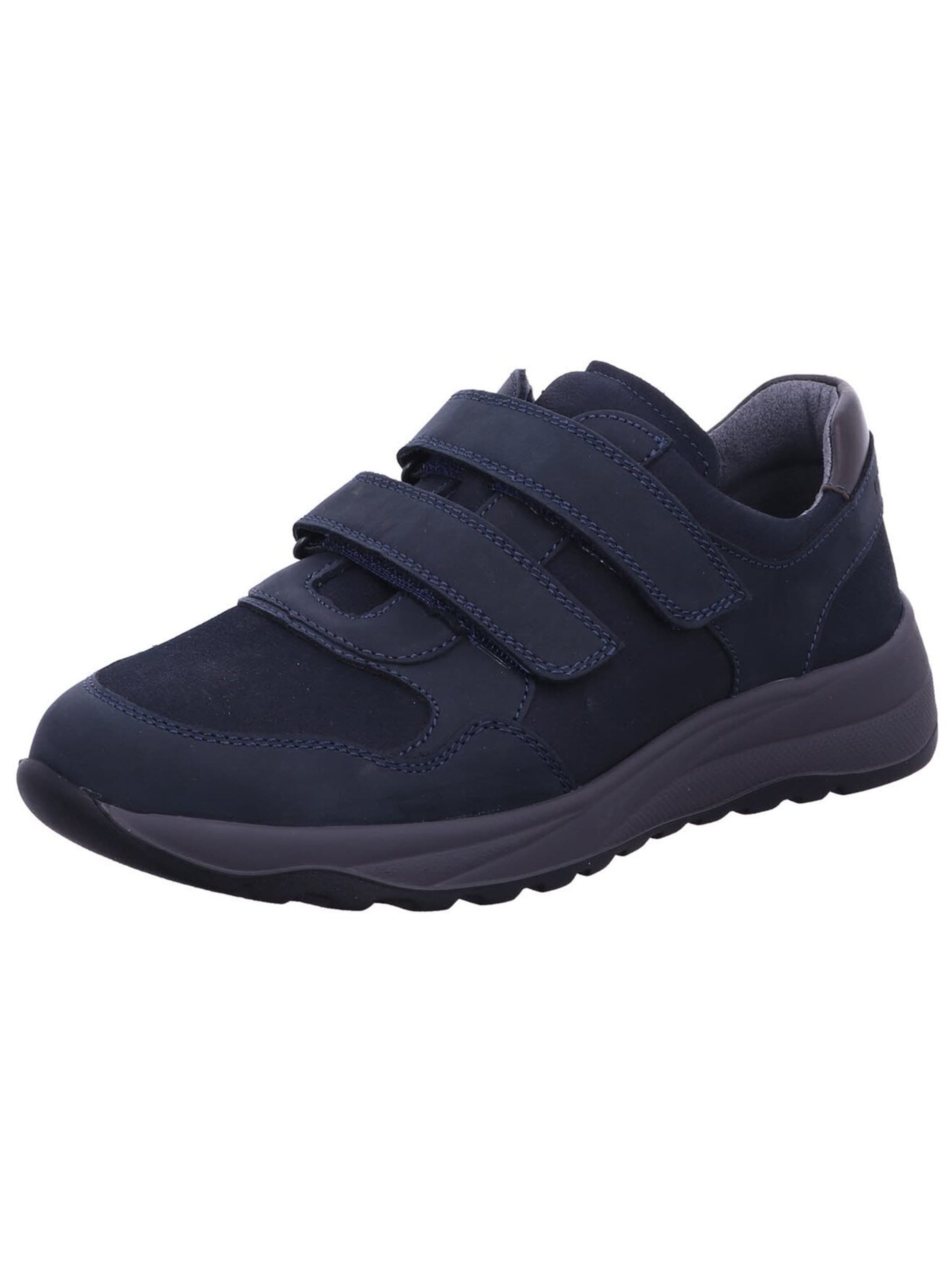 WALDLÄUFER Hausschuh 'Komfort Slipper Herren 662301-304 194 Echtleder in blau'‌ in Blau: Vorderseite